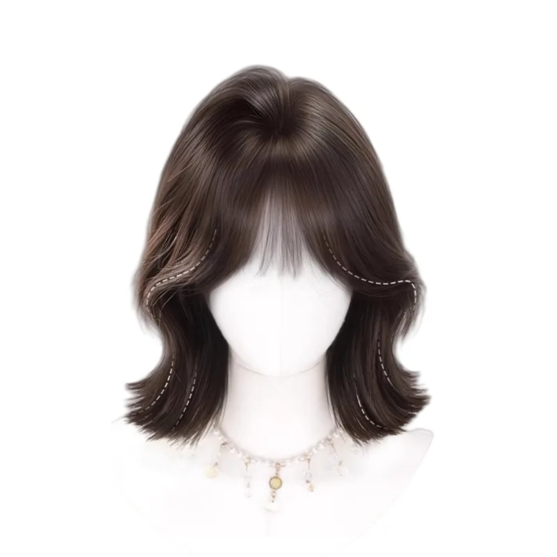 

Парик с полным покрытием головы, женские короткие волосы, натуральные корейские имитационные волосы, полный верх, чехол для парика с головой Бобо