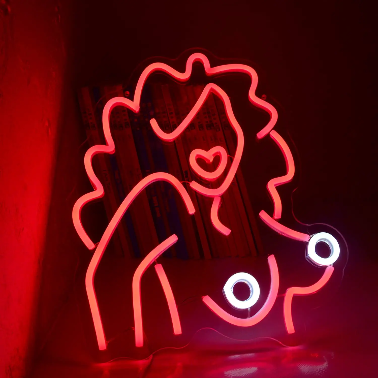 

Привлекательная неоновая Женская вывеска в виде Красной головы для груди, тела с регулируемой яркостью USB, неоновые светильники, подарки для девочек, мальчиков, женских дневных знаков