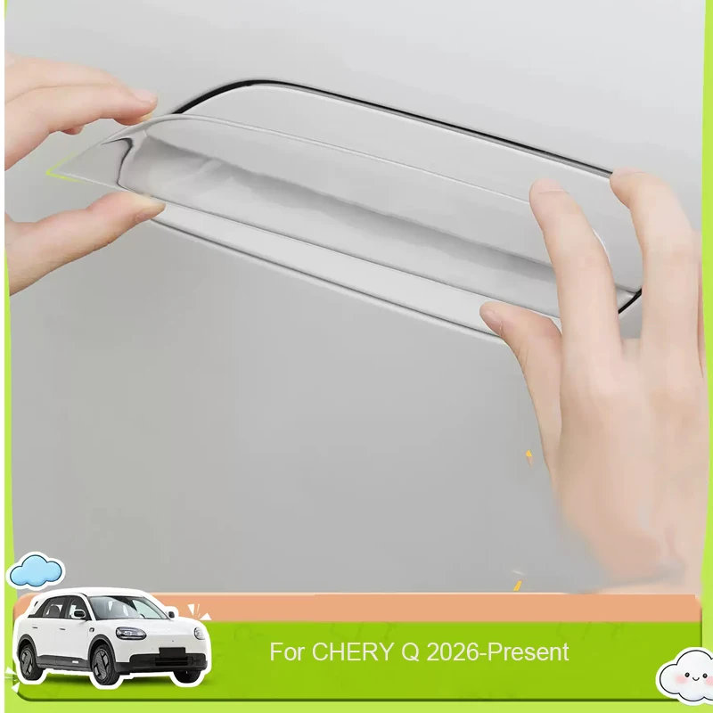 4pcs Car Drip Glue Door Handle Cover Anti Scratch Protect For CHERY Q 2026-Present Auto External Decoration Accessories