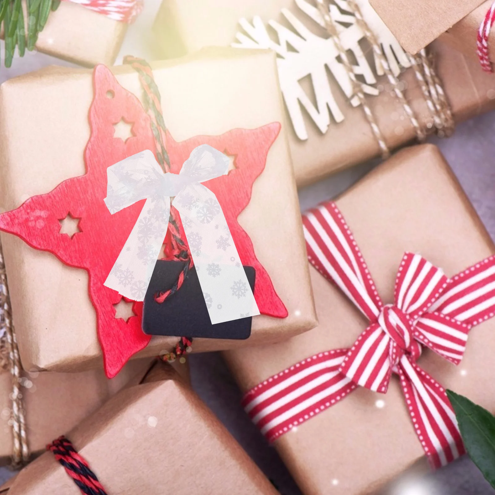 

Snowflake Tulle Roll Glittering Gauze for Christmas Wrapping DIY Wreath Ribbons Tulle Rolls Gauze Roll Party Decor