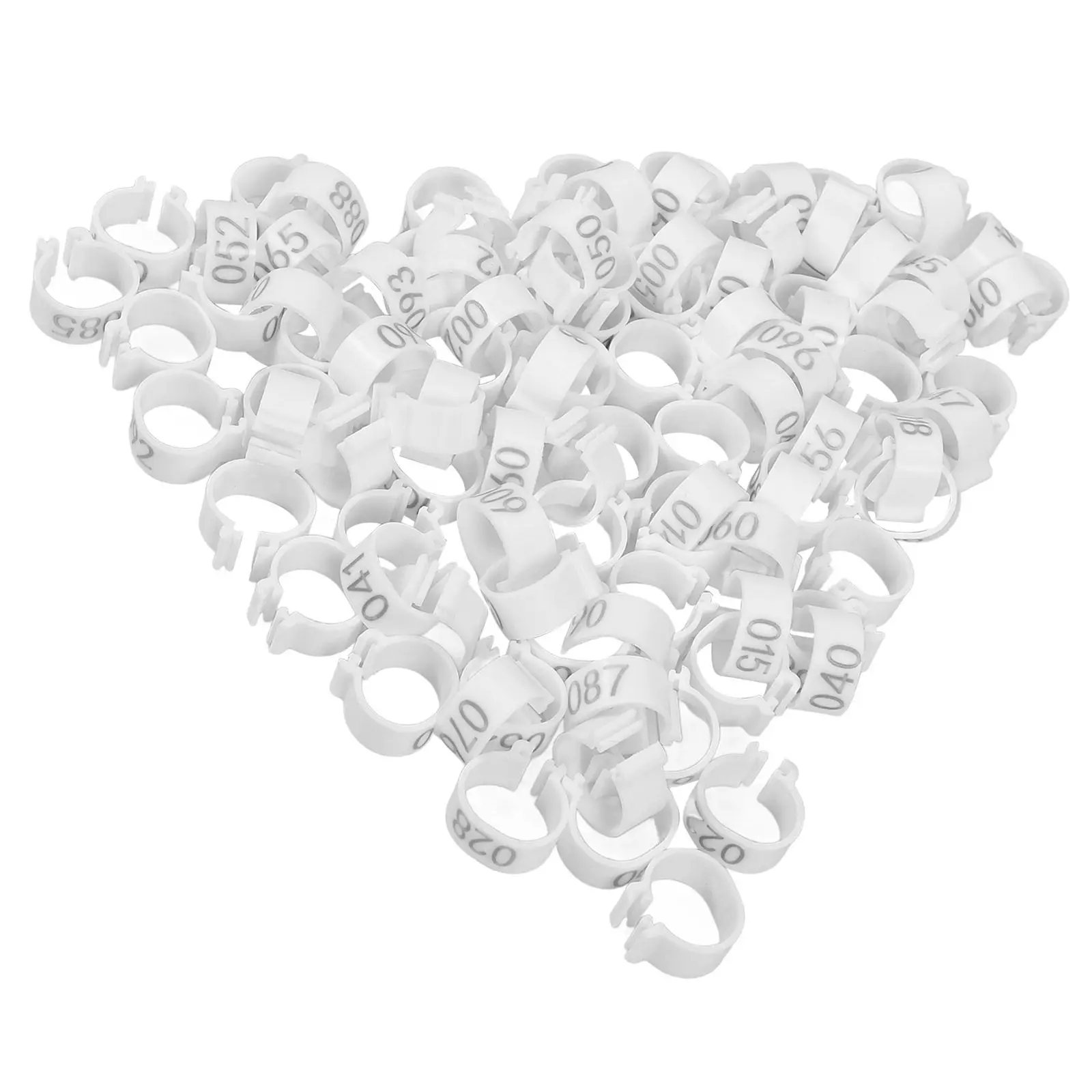 100Pcs Small Lightweight Pigeon Leg Rings Numbered Bird Foot Bands for Identification Racing Training Dove Parrot Poultry