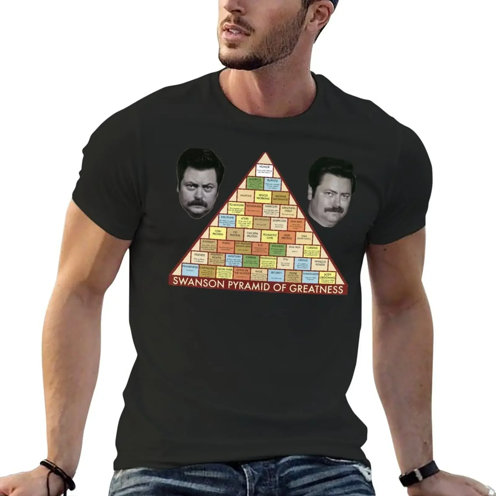 Swanson Pyramid of Greatness T-Shirt graphics shirts graphic tees mens graphic t-shirts big and tall