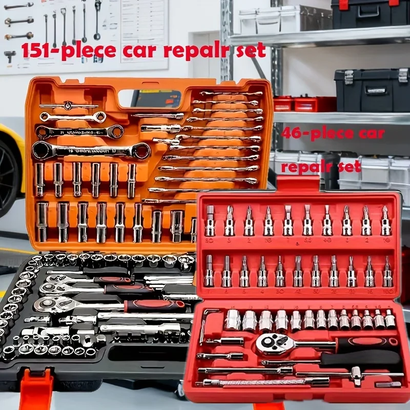 

150/46pcs Socket Ratchet Wrench Set, for Automotive Repair, Household Use, And General Screwdriver Socket Combination