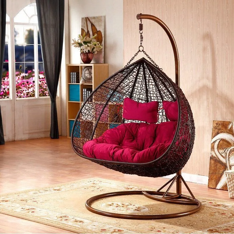 rattan chair hanging basket indoor swing, lounge chair balcony swing, dormitory hanging chair adult bird's nest single double