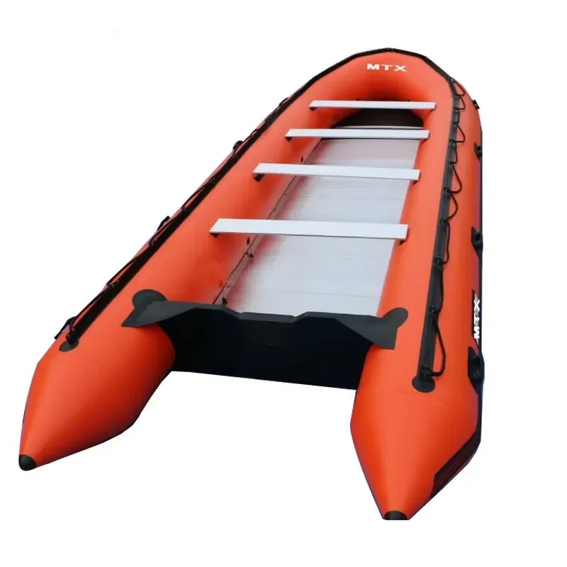 Inflatable Heavy Duty Rescue Boat for Aluminum Boats PVC Rowing Canoe Large Capacity Inflatable Boat for Emergency Rescue
