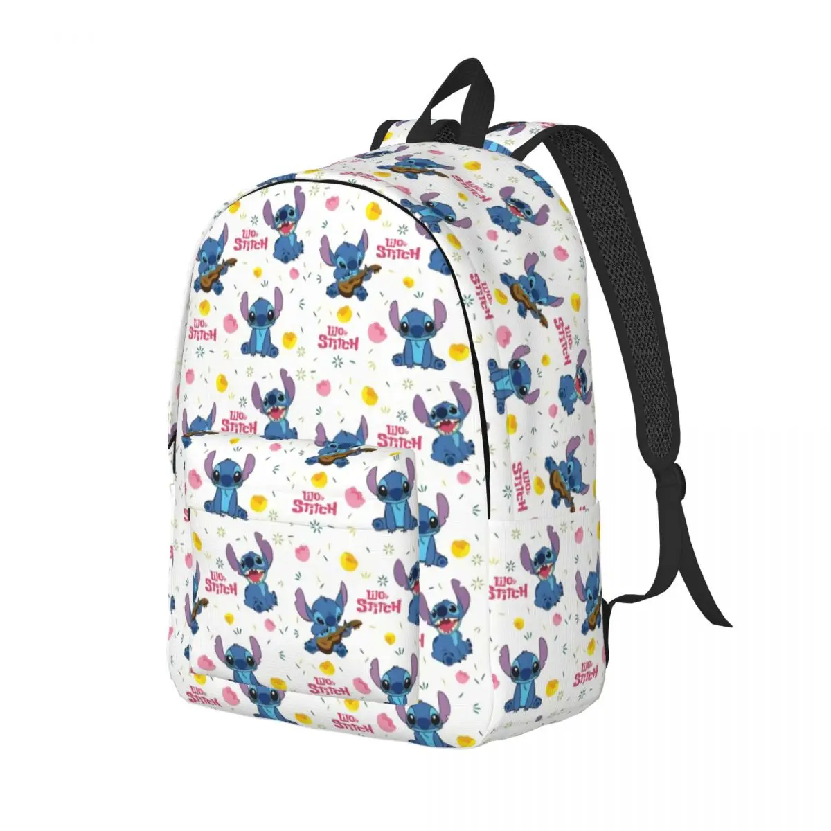 Custom Cartoon Travel Canvas Backpack Women Men School Computer Bookbag Stitch Seamless College Student Daypack Bags