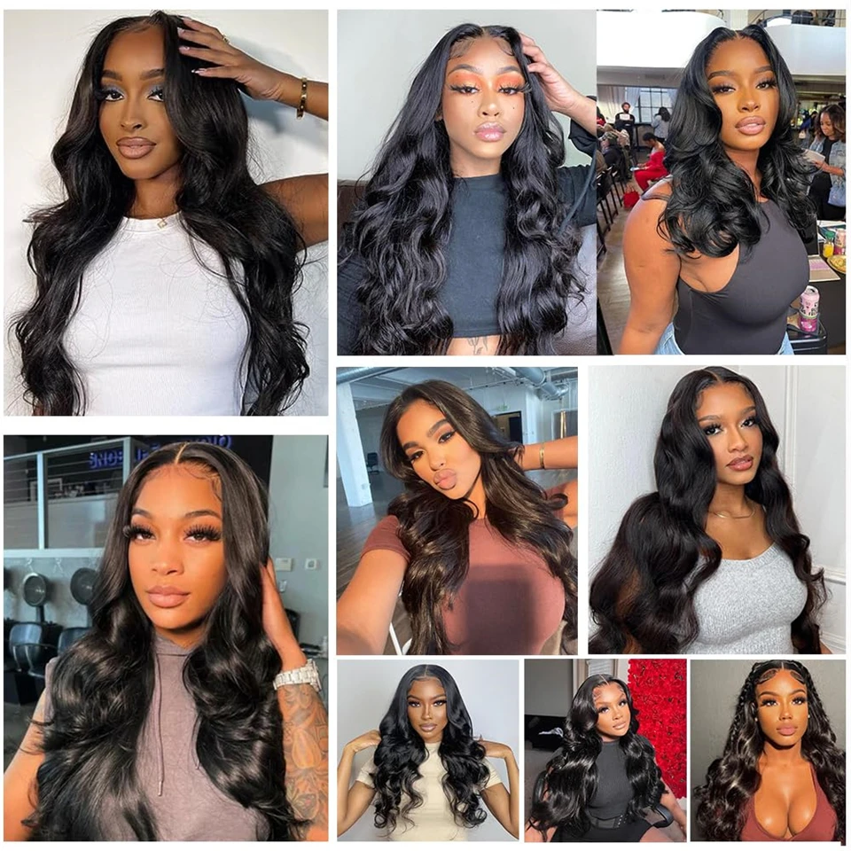 FABHAIR 5x5 HD Lace Closure Wigs Human Hair Pre Plucked 5X5 Body Wave Lace Front Wigs Brazilian Virgin Human Hair 180% Density