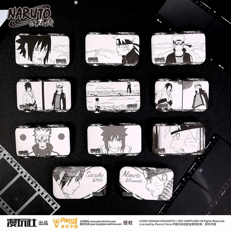 Naruto Shippuden China Official Authorization Valley of the End Scene Rectangular Badge 10pcs/set