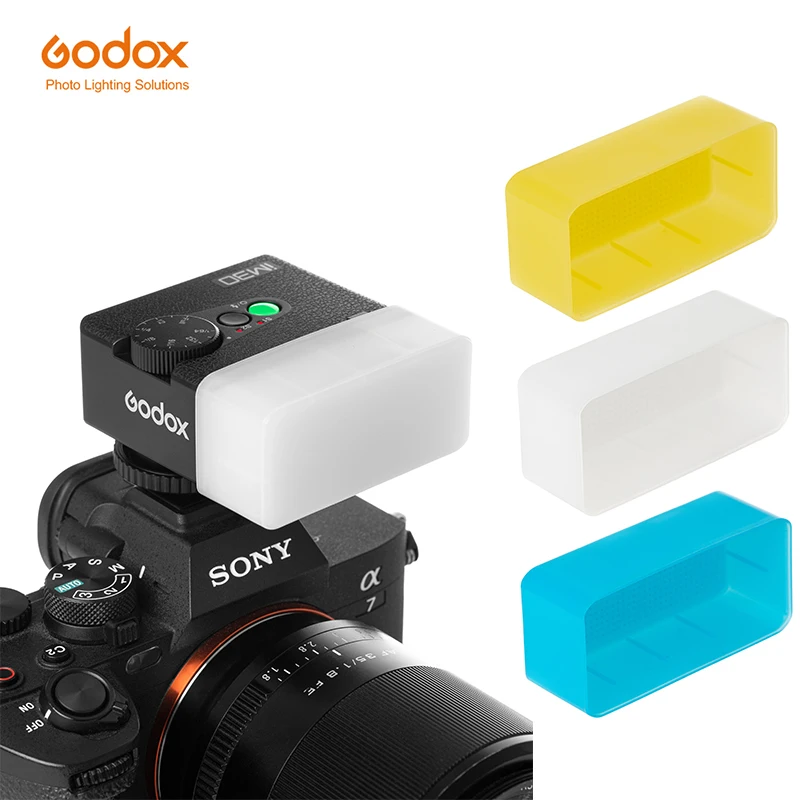 ل Godox IM30 IM20 IM22 iA32 فلاش ريترو صغير مخصص Speedlite فلاش أبيض/أزرق/أصفر الناشر صندوق لينة