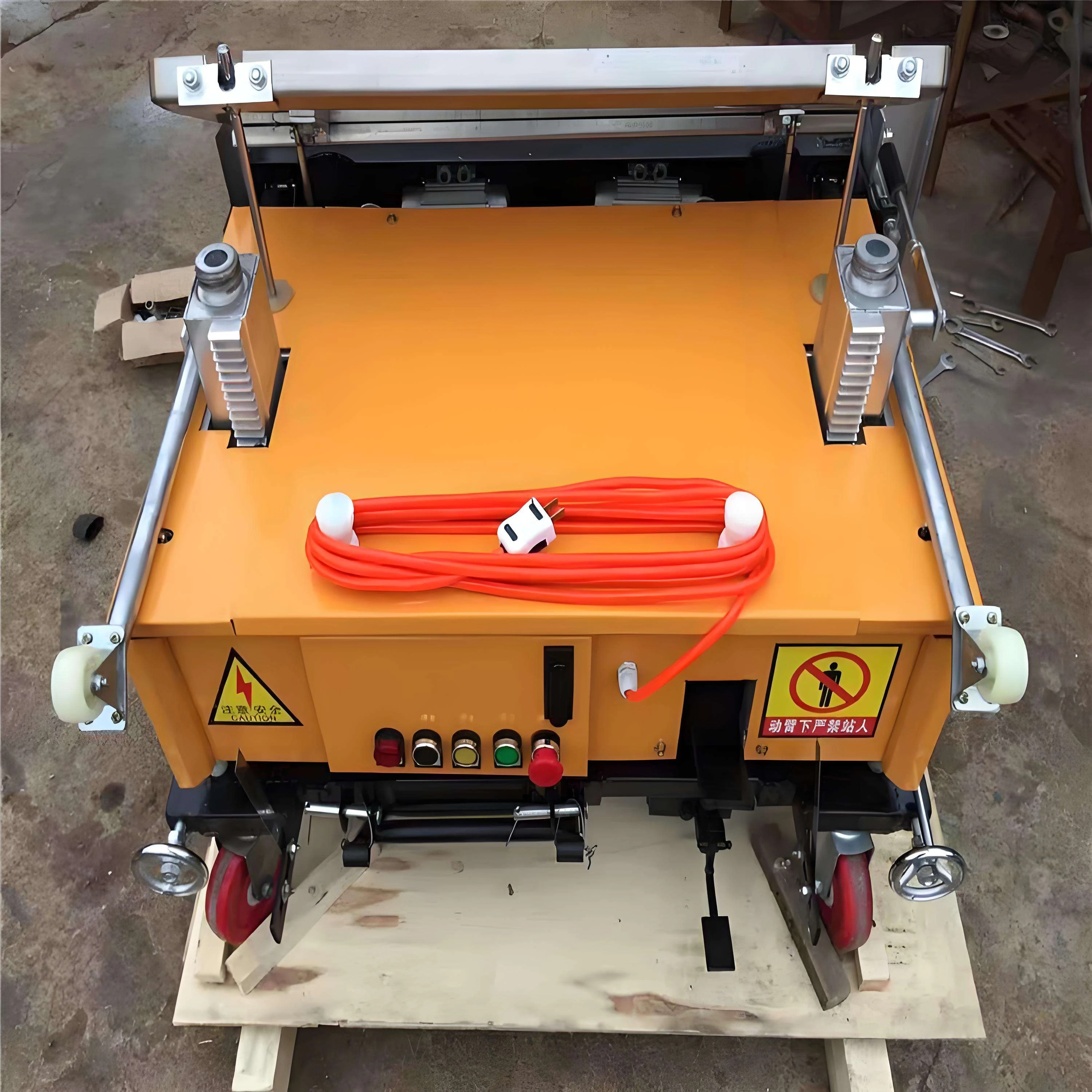Automatic Wall Plastering Machine Cement Sand Mortar Rendering Spray Equipment Electric Plaster Smoother for Gypsum/Putty