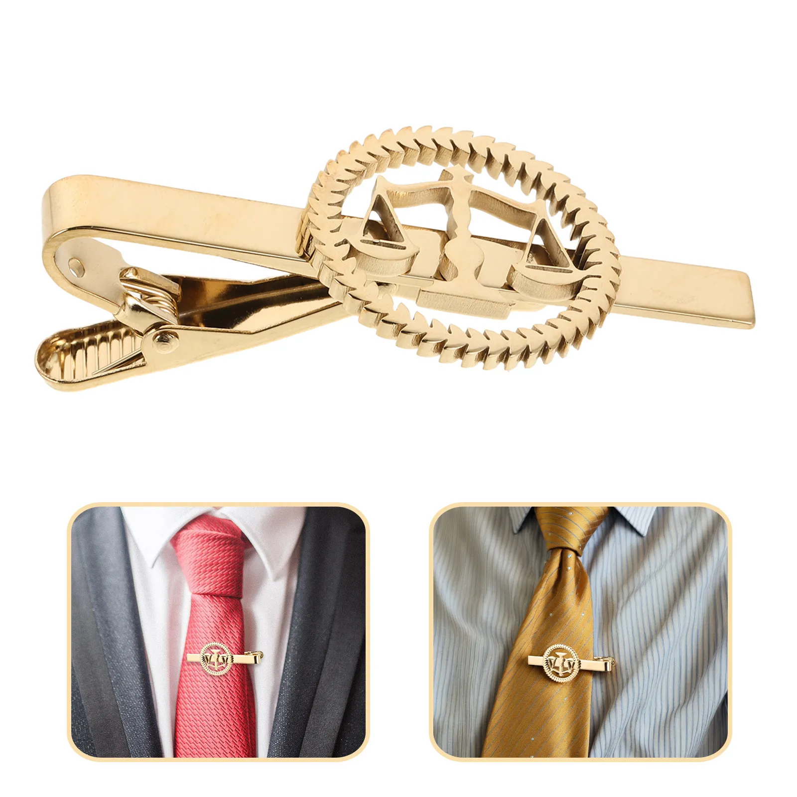 Luxury Libra Tie Clip Groomsmen Necktie Bar Formal Business Wedding Anniversary Gift Luxury Fashion Men's Accessories New
