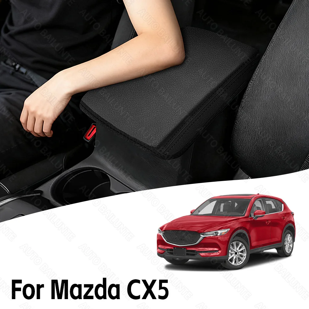 لمازدا CX-5 CX 5 KF 2017-2022 2023 مسند الذراع المركزي صندوق حماية بولي Leather غطاء مراتب مضاد للماء عالي الجودة الديكور الداخلي مازدا اكسسوارات #1