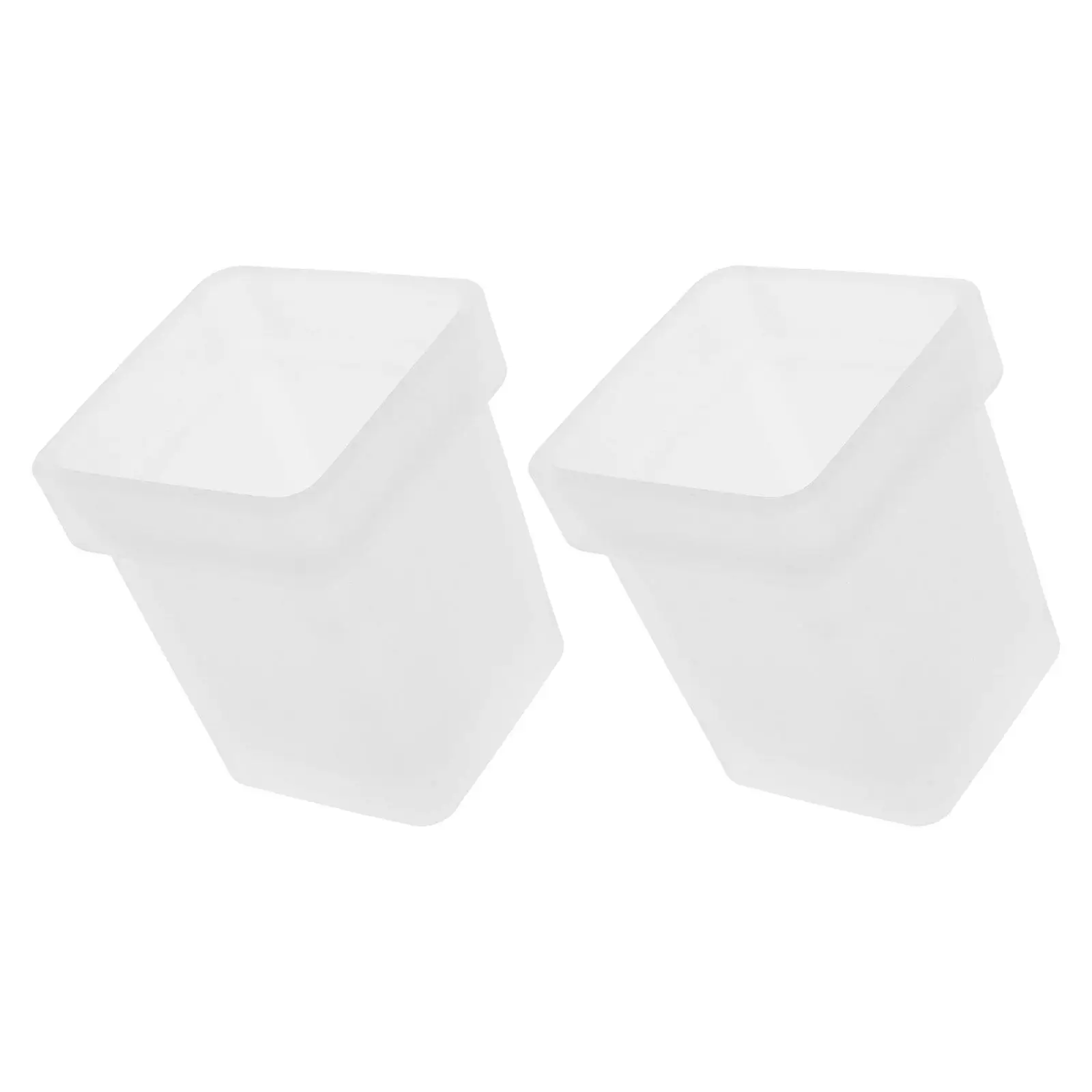 

2pcs Toilet Brush Holder Scrubber Setting Glass Cup Toilets Cleaning Tool Base Household Storage Square Bowl For Bathroom