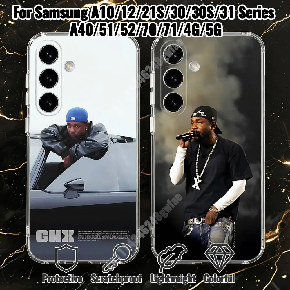 K-Kendrick L-Lamar Wacced Out Murals Phone Case for Samsung Galaxy A10 A12 A21S 30S A30 31 51 52 70 71 Transparent Bumper