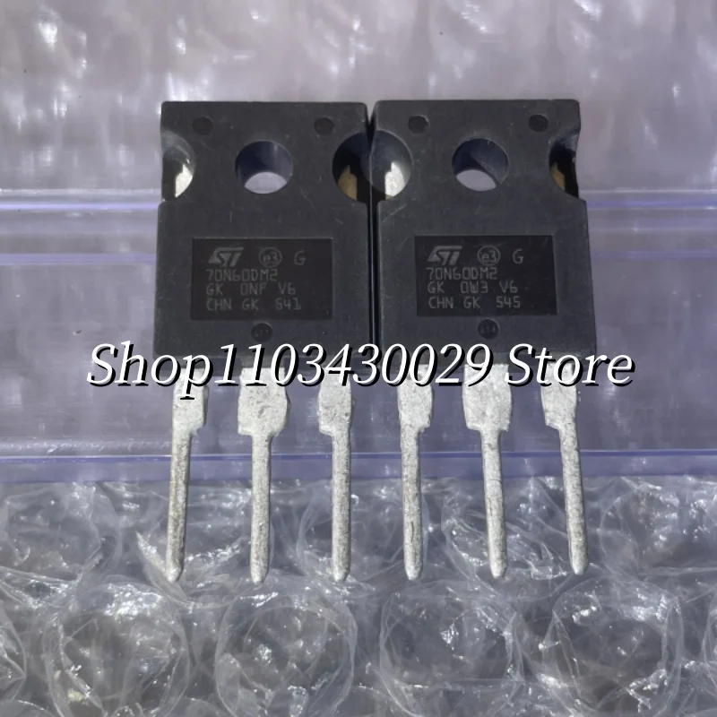 10Pcs New and Original STW70N60DM2 70N60DM2 TO-247 66A 600V MOSFET Transistor