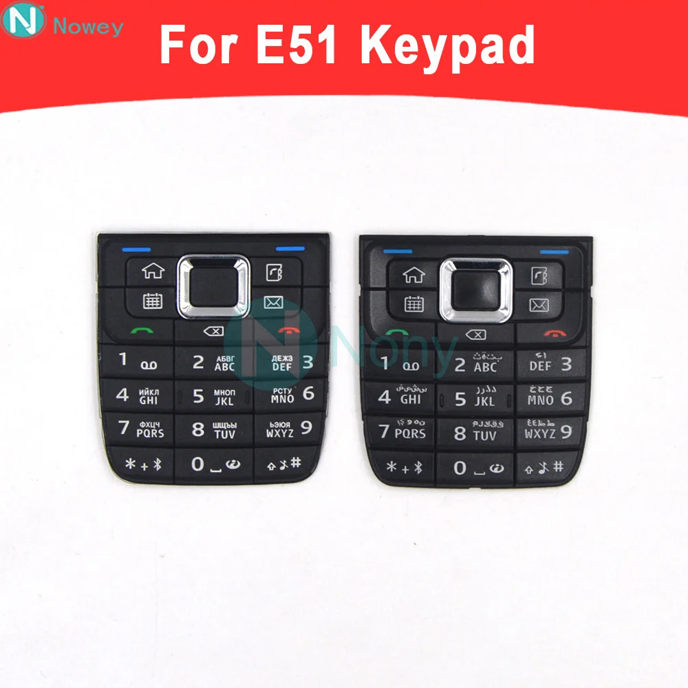 Nowey E51 Keyboard Cover For E51 Mobile Phone English Russian Arabic Keypad Housing Replacement Parts