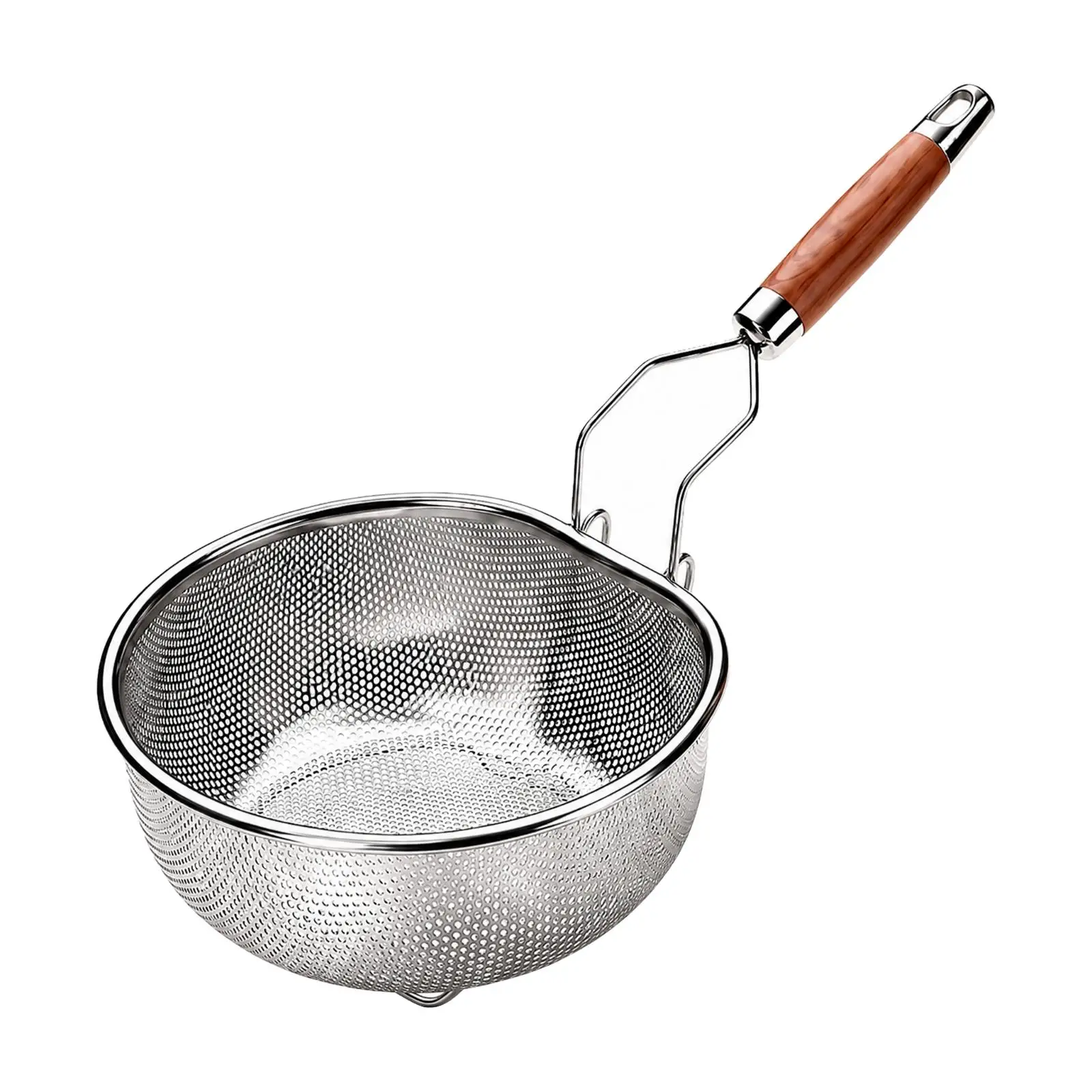 Multi Use Stainless Steel Strainer Basket for Cooking Draining Washing Produce and Straining Broth Efficiently
