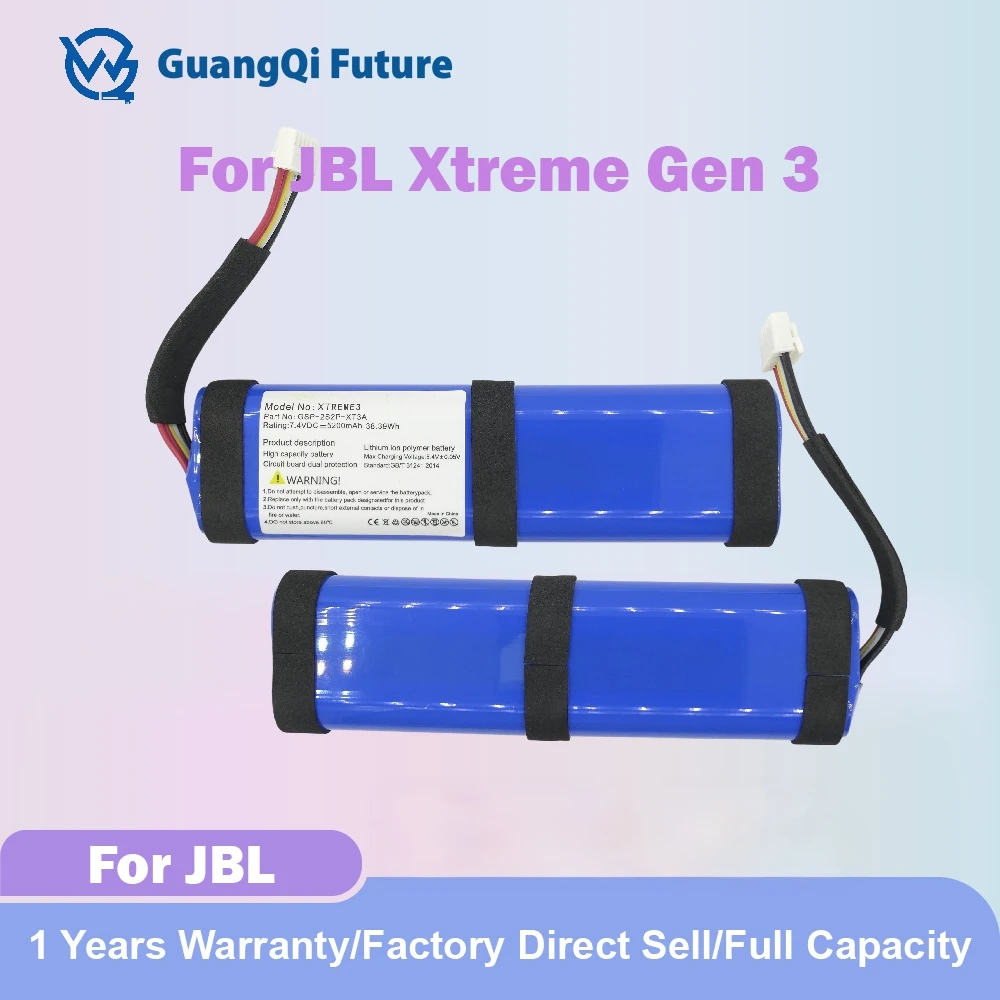 5200mAh 7.4V Battery For JBL Xtreme 3/Xtreme3/Xtreme Gen 3 Replacement Wireless Bluetooth Speaker Batteries GSP-2S2P-XT3A