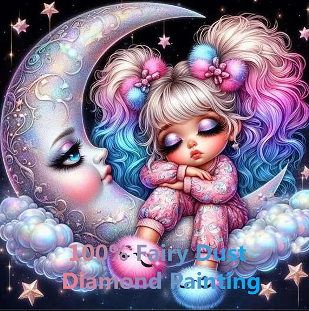 

Angel Fairy 100% Fairy Dust Square Drill Full 5D Diy Diamond Painting Cross Stitch Crystal AB Embroidery Mosaic Decor Needlework