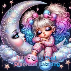 Angel Fairy 100% Fairy Dust Square Drill Full 5D Diy Diamond Painting Cross Stitch Crystal AB Embroidery Mosaic Decor Needlework