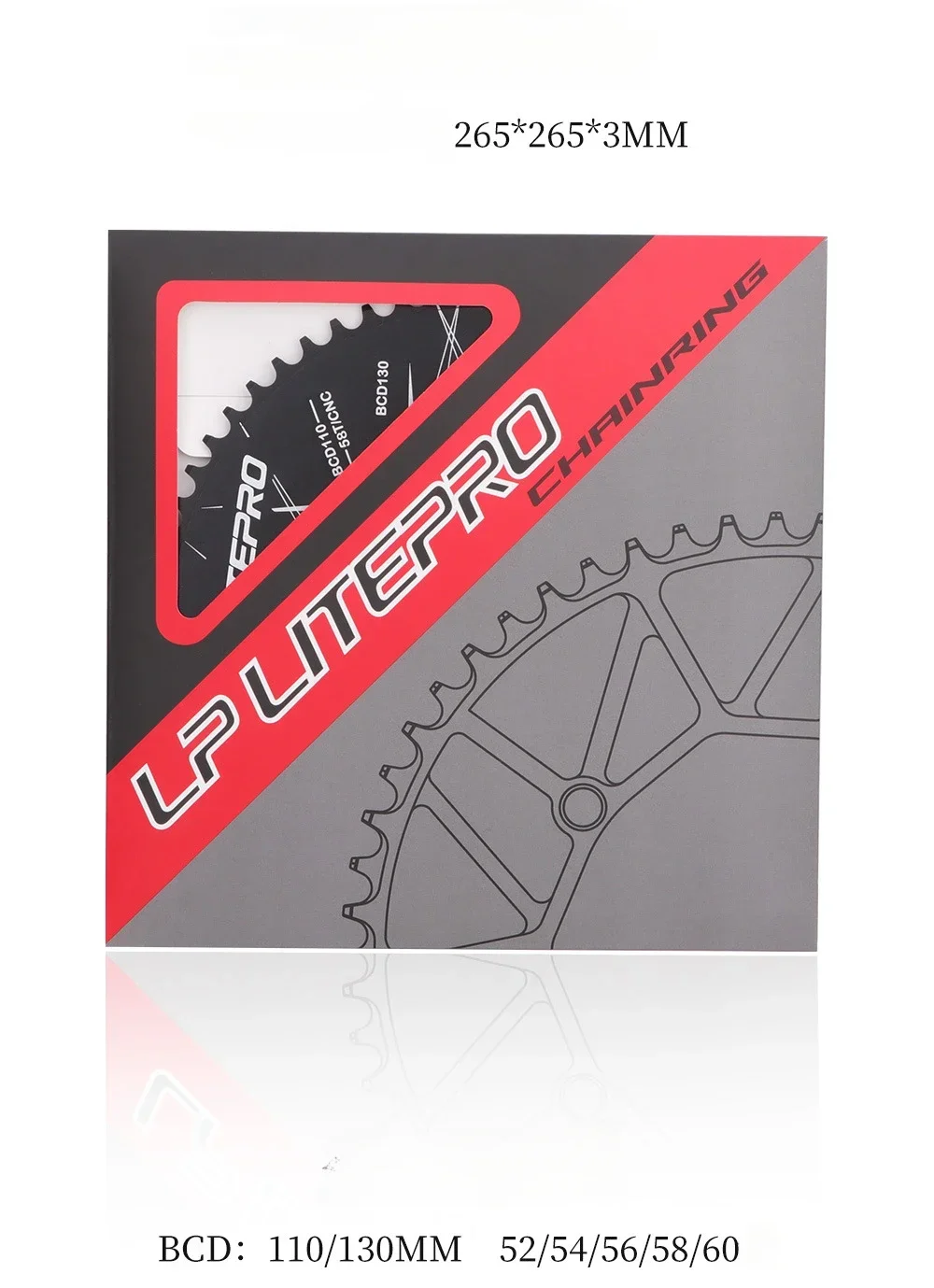 Litepro 130BCD Chainring 110bcd Oval MTB Chainring 52/54/56/58/60T Chain Ring for Brompton Folding Bike Crankset Bicycle Parts