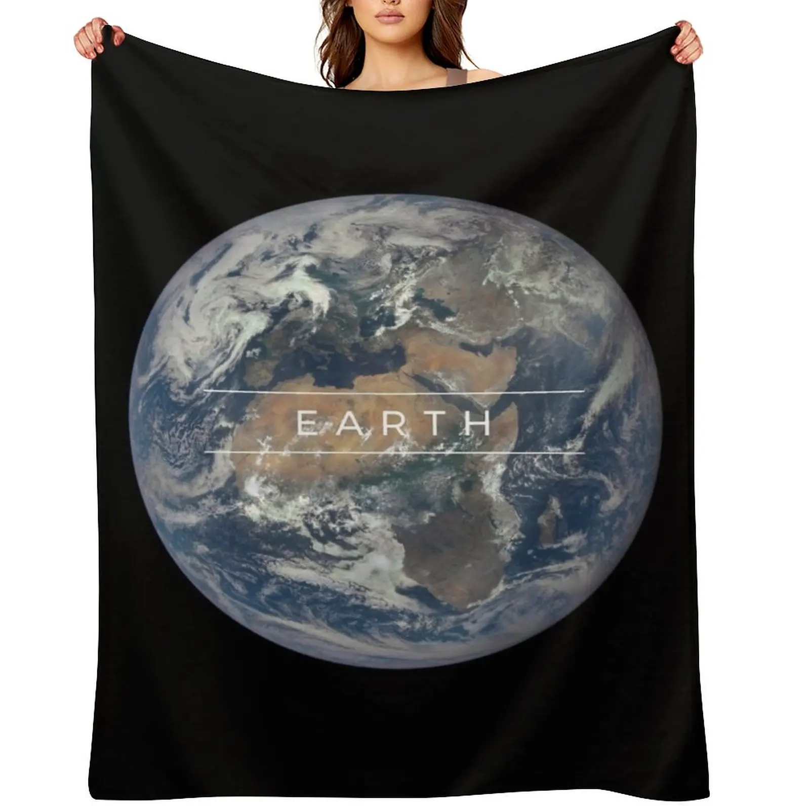 

Earth -- Planets Moons Solar System Education Series Set Throw Blanket Summer Beddings Cute Plaid Luxury Designer Blankets