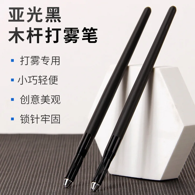 Matte Black Microblading Manual Wooden Handle Tattoo Pen Permanent Makeup Lips Eyebrow For Embroidery Needle Blade Tebori Munsu