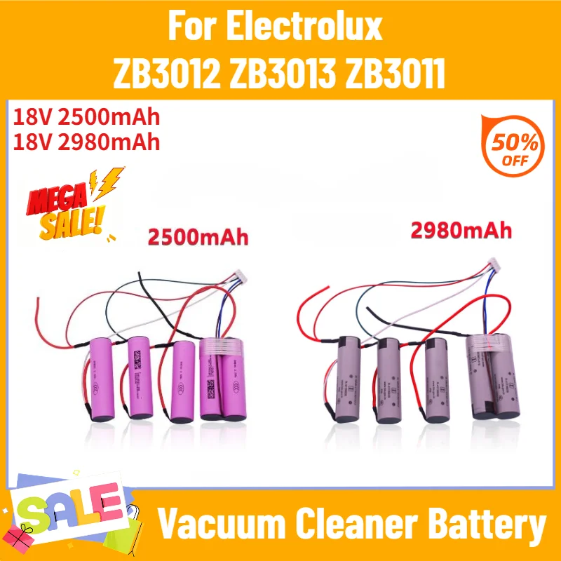 APOPI1 18V 2500mAh 2980mAh Li-ion Replacement Battery For Electrolux ZB3012 ZB3013 ZB3011 Cordless Vacuum Cleaner