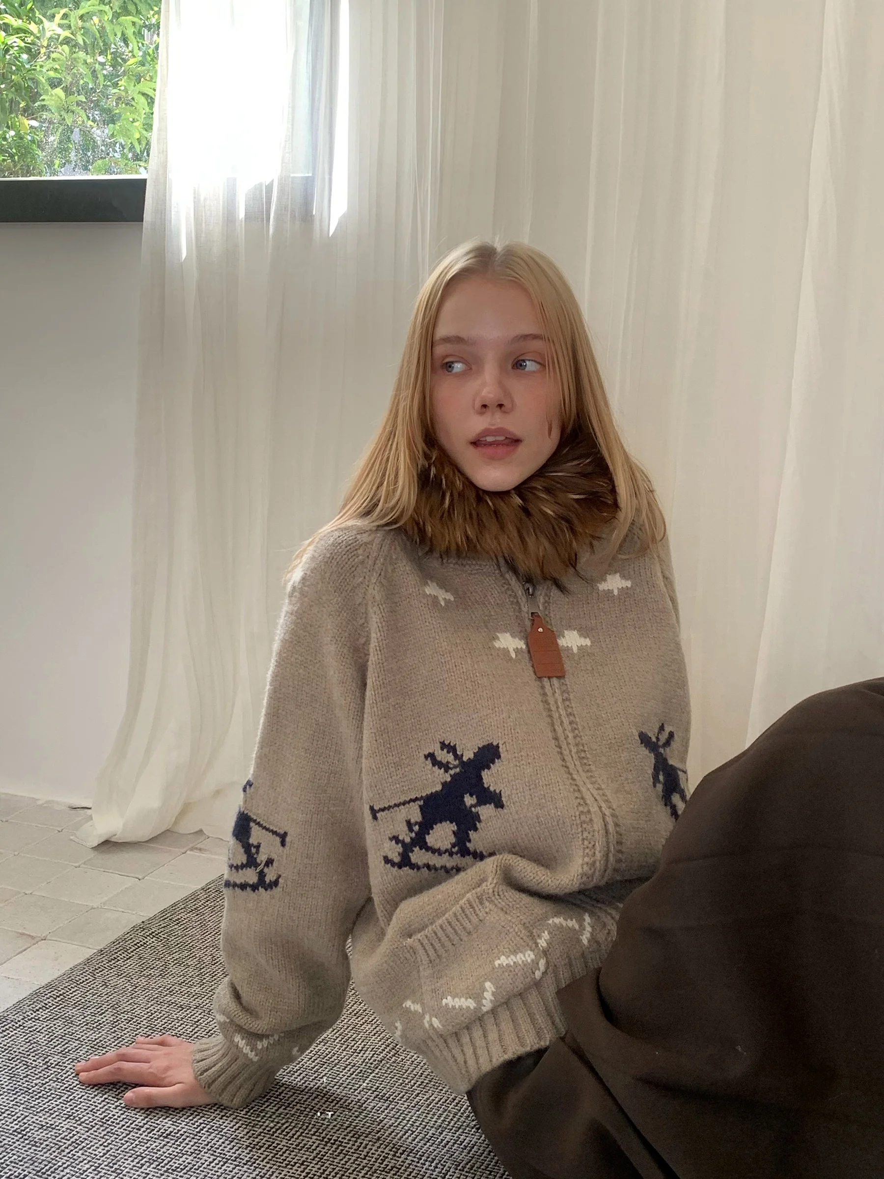 

Вязаный кардиган JDE в стиле ретро, с длинными рукавами, прямого кроя, утягивающий, для женщин, зимний, для лыжного сезона, с цветочной вышивкой