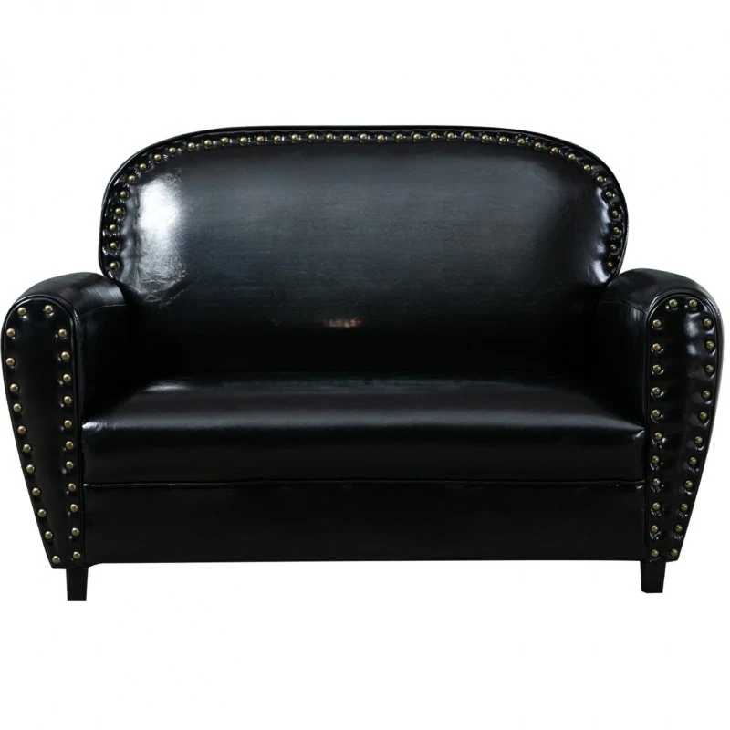 American retro double bar cafe booth leather sofa, clothing store bedroom industrial style