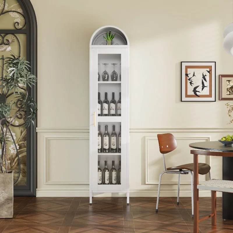 American floor-to-ceiling retro French living room cream arch free combination display cabinet