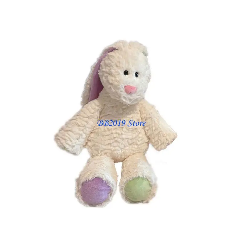 Q0KB Mooie Gevulde Konijn/Beer Knuffel Emotie Ondersteuning Metgezel Vriend Rustgevende Speelgoed Voor Kantoor Volwassen