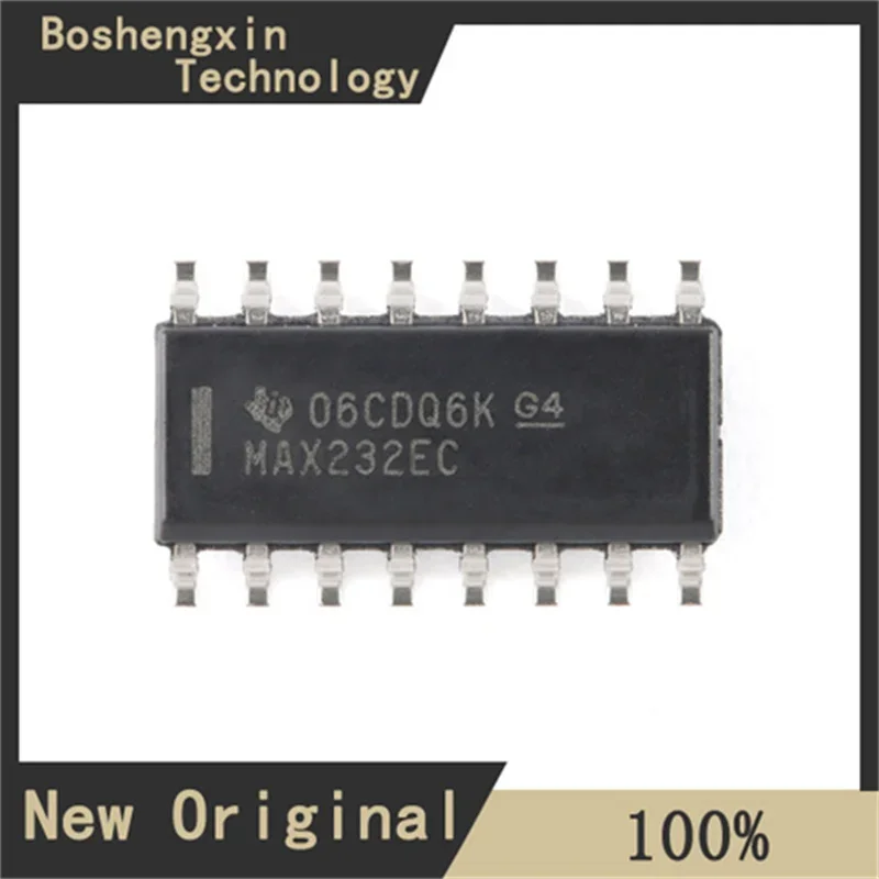 2Pcs MAX232ECDR 5V Dual-Channel 250kbps RS-232 Line Driver/Receiver with ±9V Outputs and ±15kV IEC-ESD Protection SOIC-16