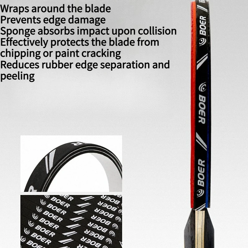

2/4/10PCS Thickened Sponge Table Tennis Racket Edge Tape Self-Adhesive Impact Resistant High-Density,Easy to Remove No Residue