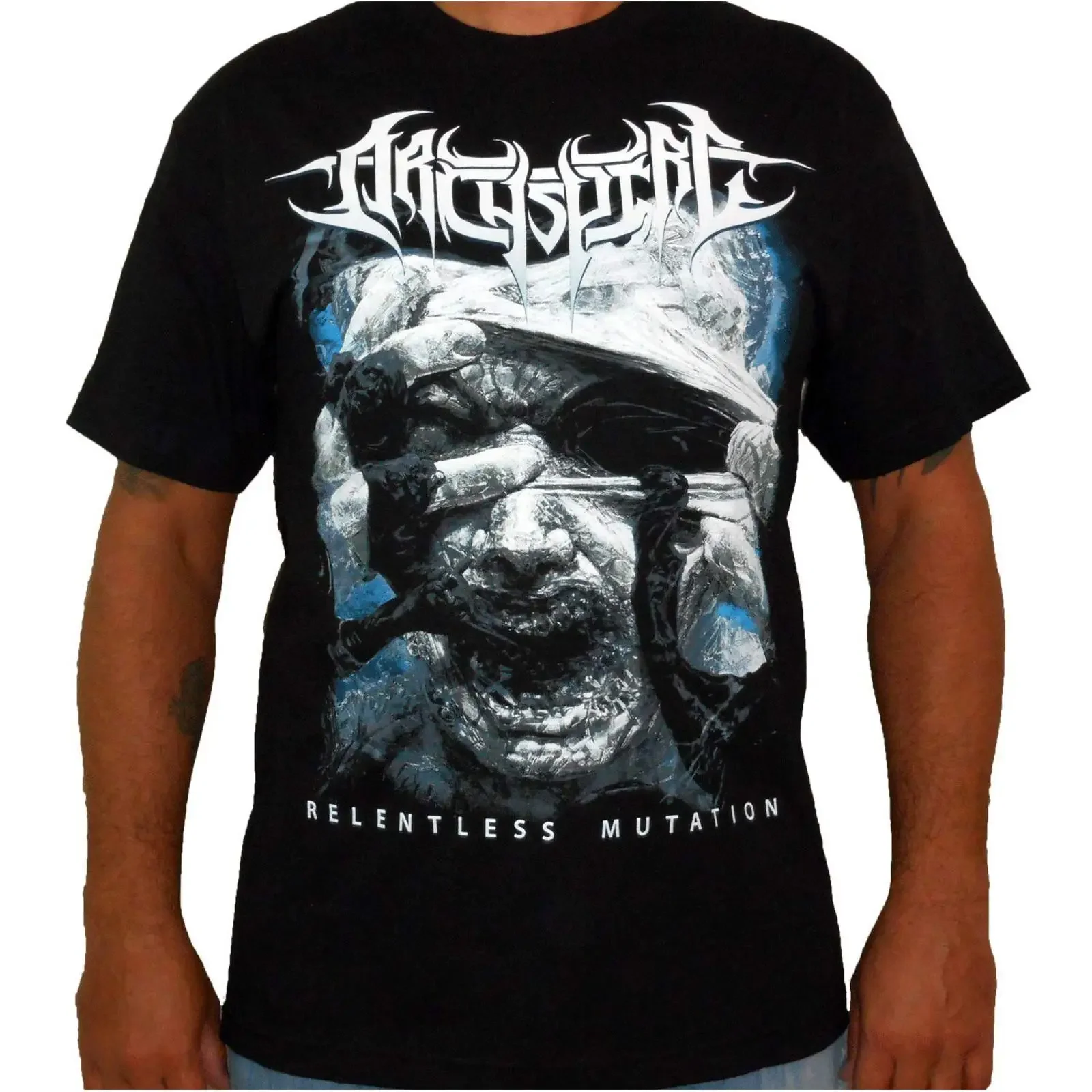 Hardcore Apparel ARCHSPIRE Relentless Mutation Men's T Shirt vintage Washed fashion designer clothes Stylish Versatile Slightly