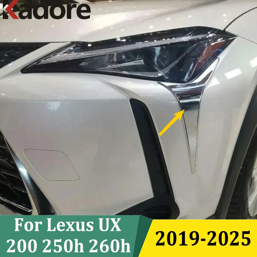 

For Lexus UX 200 250h 260h 2019 2020 2021 2022-2025 Front Light Lamp Cover Trim Headlight Eyebrow Strips Car Styling Accessories