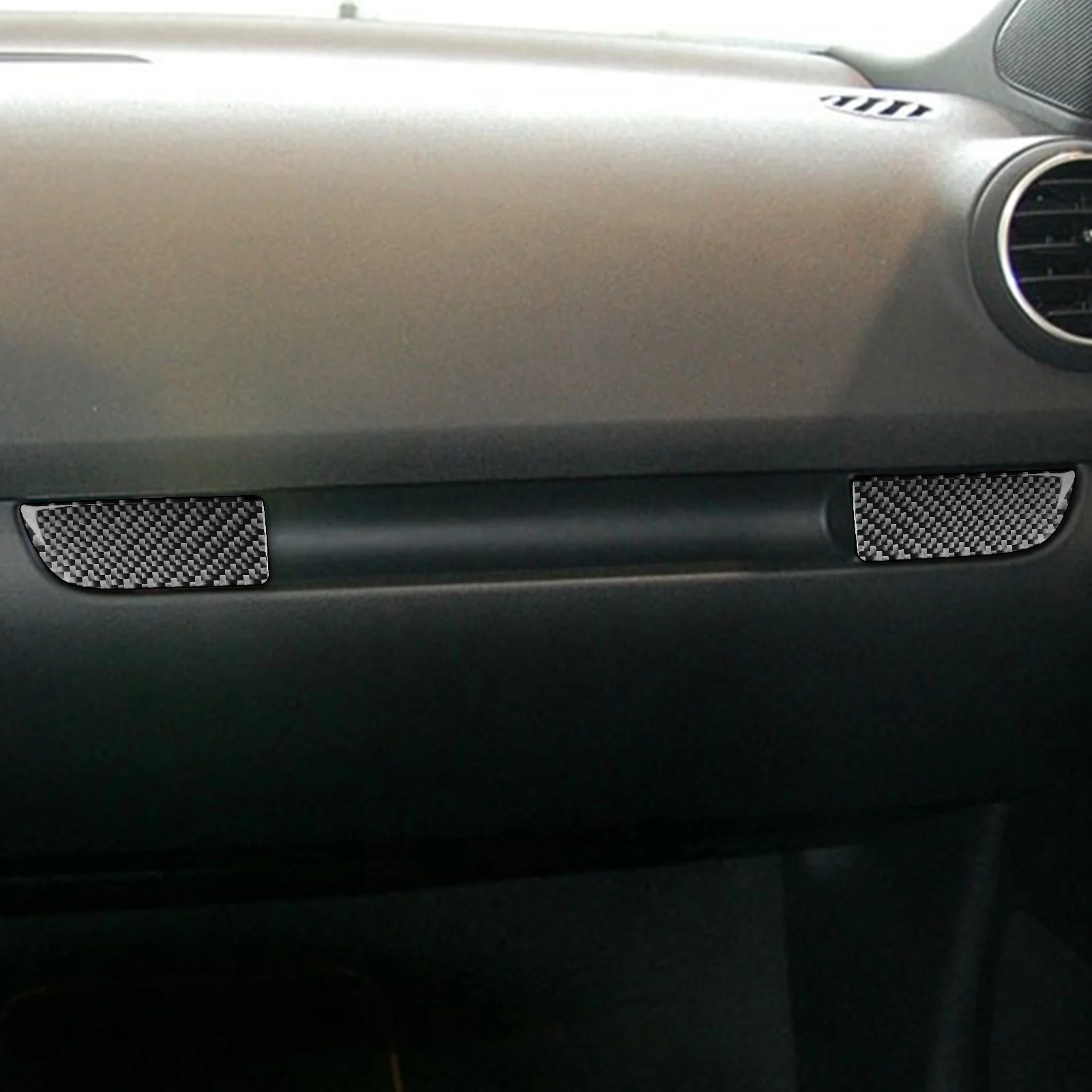 For Audi A3 S3 8P 2006 2007 Carbon Fiber Co-Pilot Glove Box Panel Decorative Cover Interior Modification Car Accessories Sticker