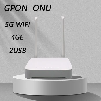 GPON ONU ONT H3-2S 4GE + 2USB + 2.4G/5G WiFiデュアルバンドアンテナ,リモコン,FTTHルーター,中古,送料無料