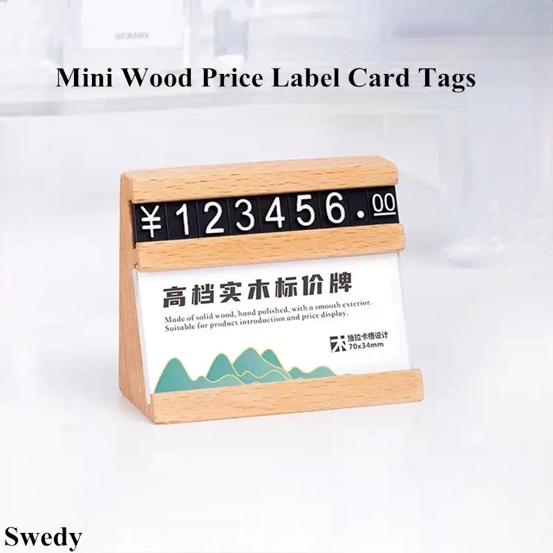 70x57mm Adjustable Removable Number Letter Jewelry Mini Price Cube Tag Price Label Paper Card Sign Holder Display Stand