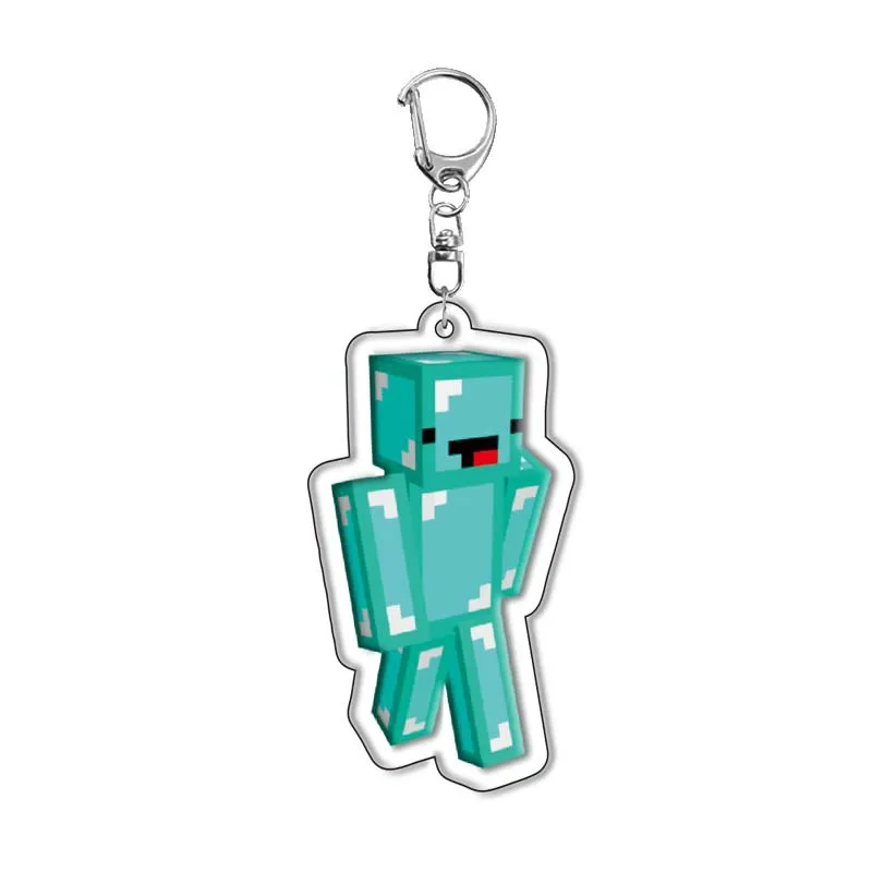 Acrylic Keychain Pendant Sandbox Game Peripheral Figure DIY Drop Shipping Cross Border Stock Hot Sale Custom Gift