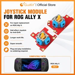 GuliKit Hall Effect Joystick Module for ROG Ally X, Anti Drift Analog Thumbstick for Ally X Game Accessories Repair Replacement