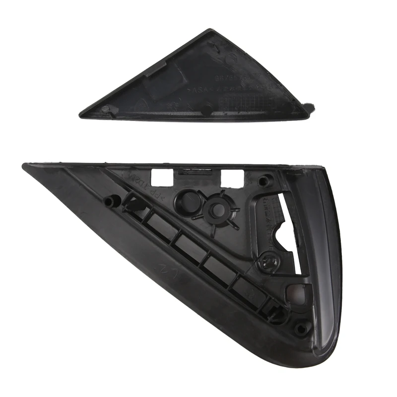 Car Front Left&Right Window Triangle Plate Side Mirror Corner Triangle Garnish Cover Panel For Citroen C4 C4L 2012-2015