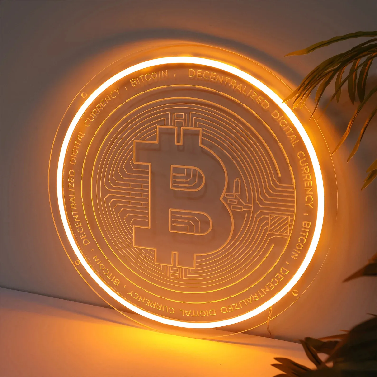 Bitcoin Trading Neon Sign, Bitcoin Lamp, Trader's Gift, Crypto Wall Art Decor Led Neon Light, Trader Office Room Wall Decoration