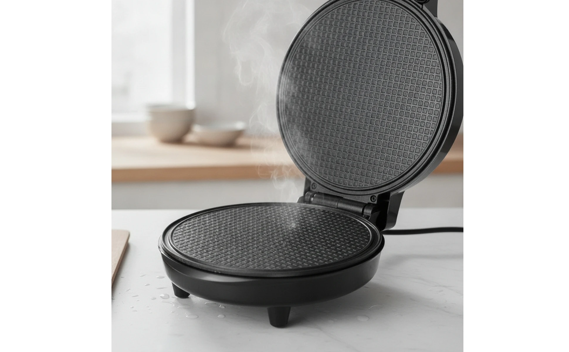 Waffle Cone Maker Electric Waffle Cone Baker Appliance 1000W Machine Space-Saving for Home Cooks, Kitchen Countertop