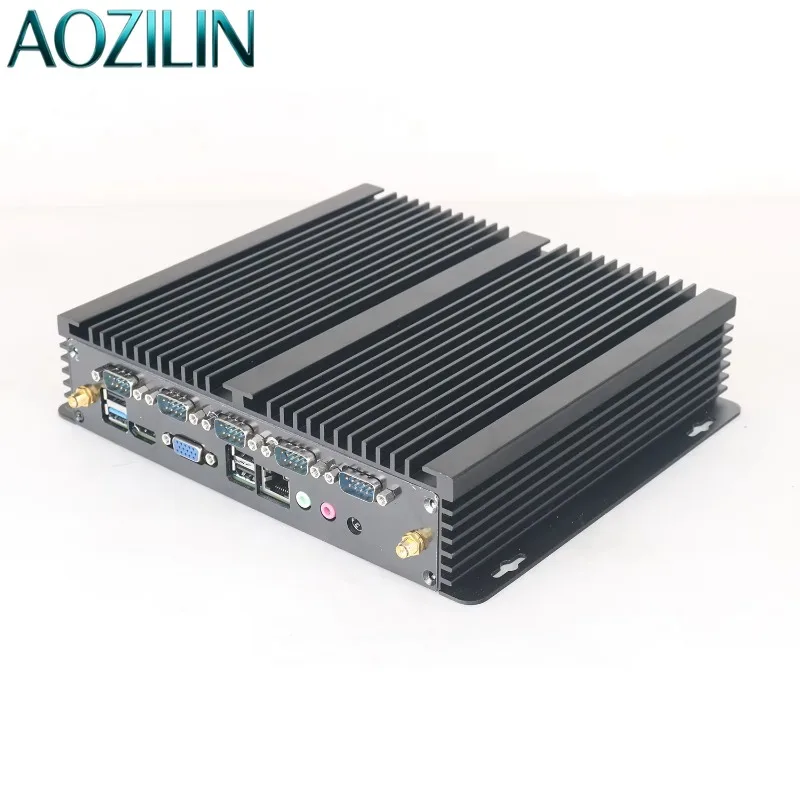 AOZILIN Fanless Industrial Mini PC Core i5 Compatible 2x Gigabit Ethernet WiFi COM USB Industrial Microcomputer