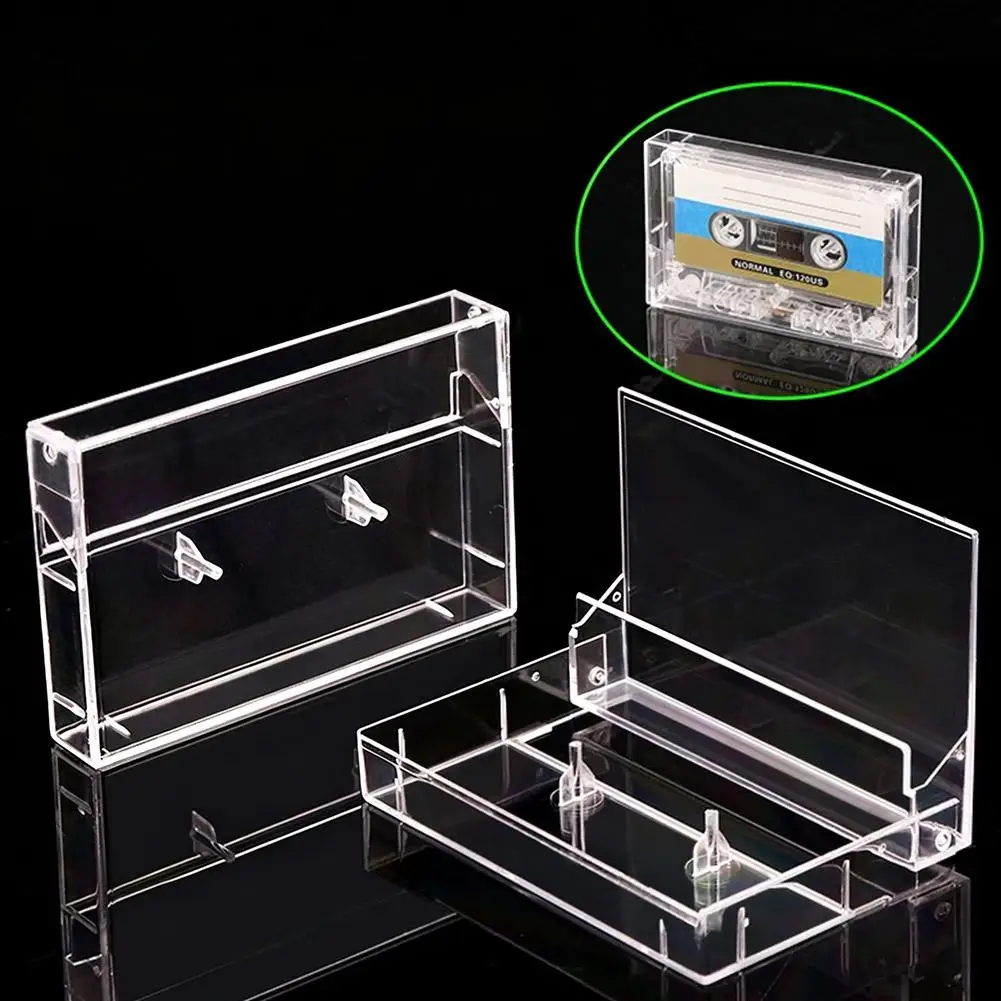 Transparent PC Cassette Tape Storage Case Dustproof Box for Vintage Audio Collection Storage Box