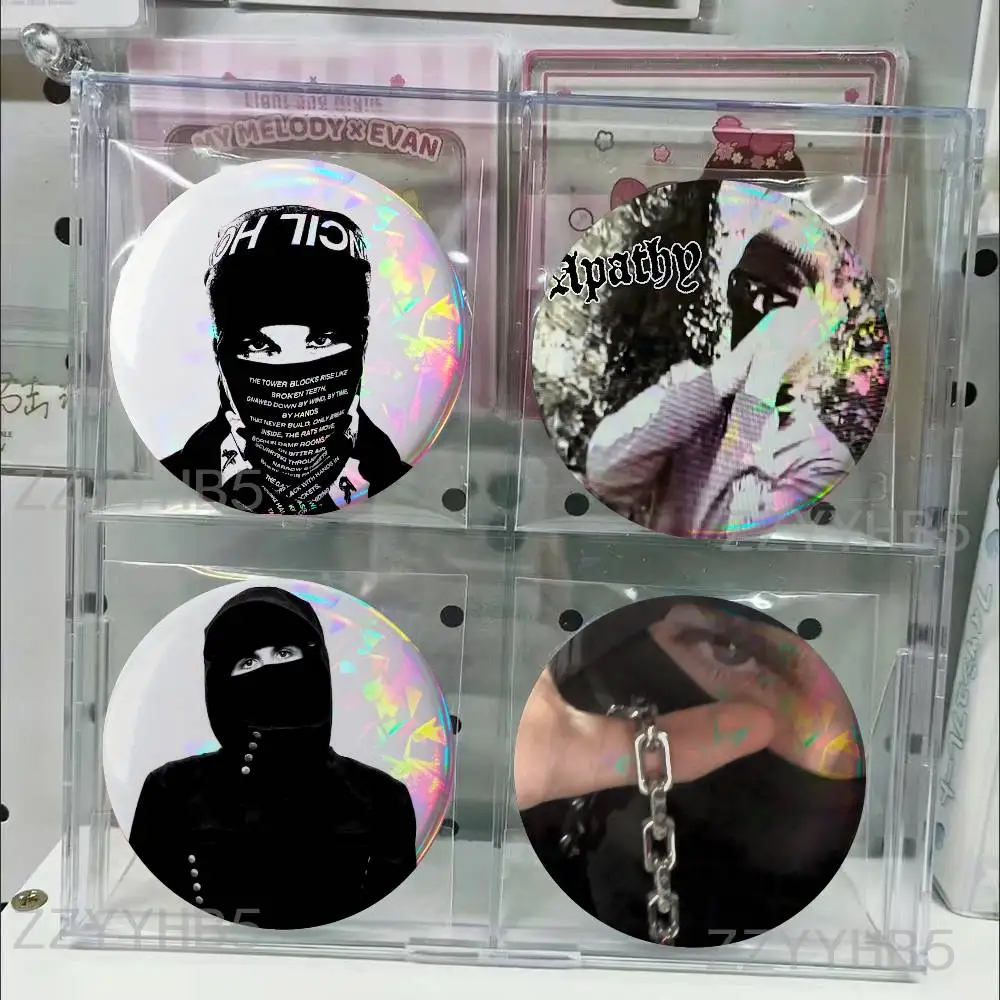 

E-EsDeeKid Rebel 4 Raws Enamel Pin Tinplate Round Brooch Badges 58mm 44mm 32mm 75mm 25mm