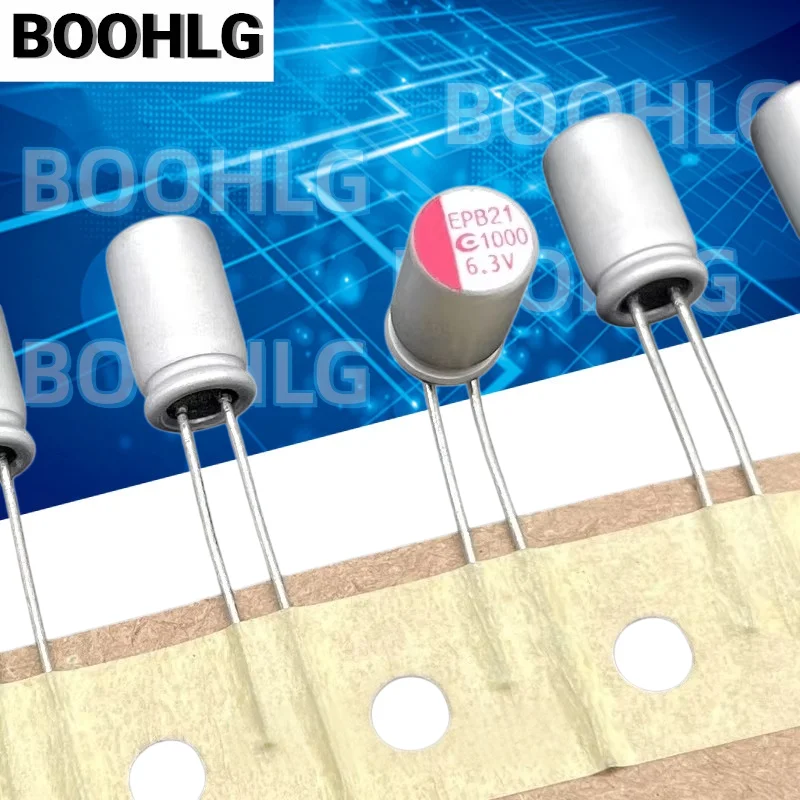 20PCS EPB 1000uf 6.3V 6.3V 1000uf Direct Plug Solid Capacitor Low ESR 6x11