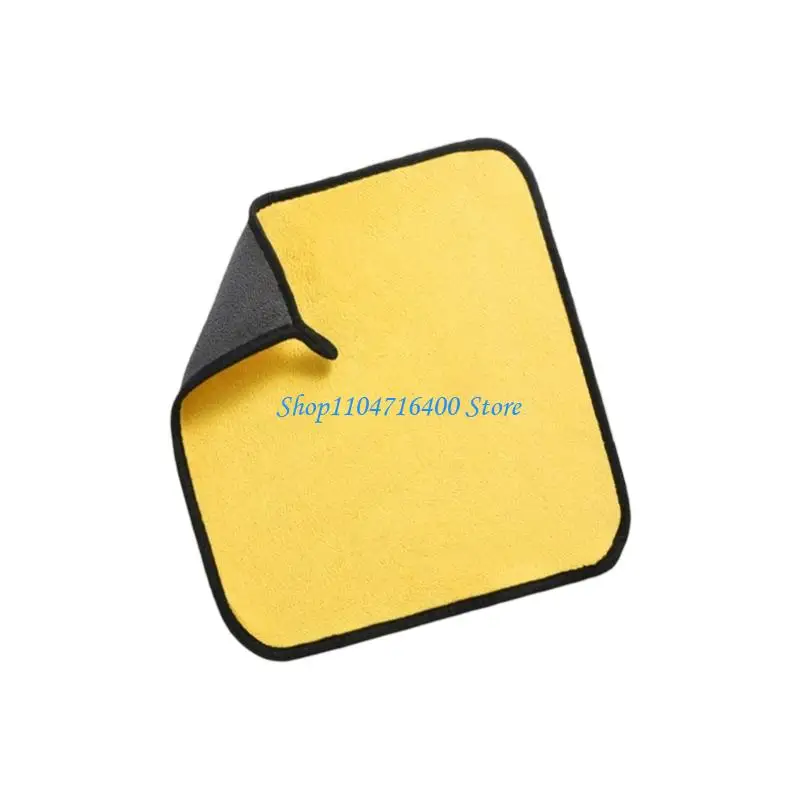 y1gd Thick Double Texture Vehicle Drying Towel Rapid Moisture Absorption Streak Proof Cleaning for Automotive Use