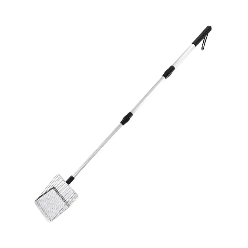 Cat Litter Scooper Telescopic Long Handle kitten Litter Shovel Stainless Steel Poop Sifter Scoop Sand Cleaning tool pet supplies